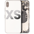 Back Housing W/ Small Components Pre-Installed Compatible For iPhone XS (Used OEM Pull: Grade C) (Silver)